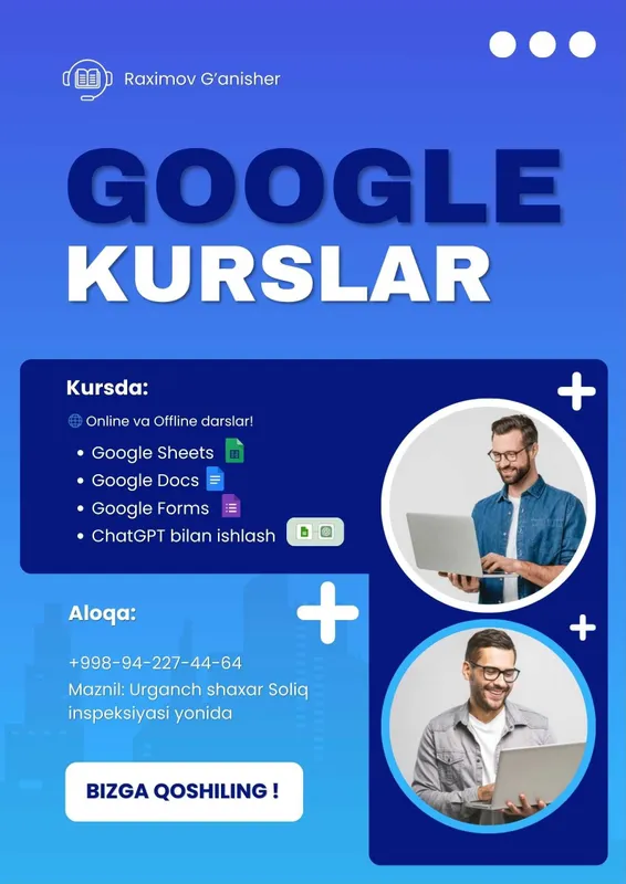 GOOGLE KURSLARI – amaliyotga yo'naltirilgan! GOOGLE KURSLARI – amaliyotga yo'naltirilgan!