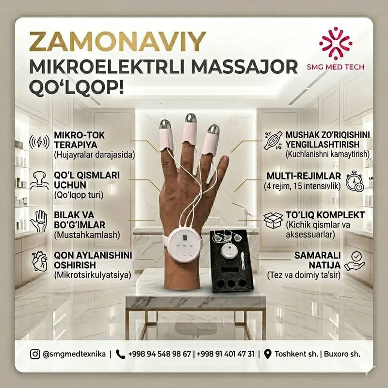Finger masajyor yuz uchun, mikro tok masajyor