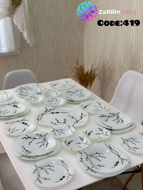 Zarrin opal shisha idishlar. Dastavka xizmatii bor. 4