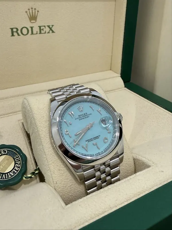 Rolex Datejust 41mm Steel Tiffany Arabic Dial Custom 126300 — фото 5